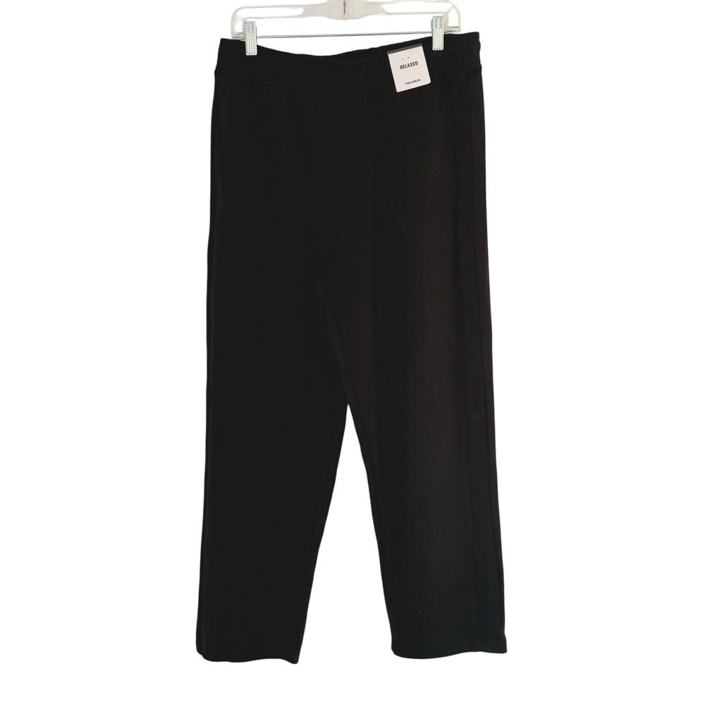 NWT Pull&Bear Mens Relaxed Fit Black Cotton Blend Sweatpants Size M